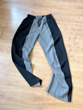 Men's Two-Tone Gray and Black Jogger Pants